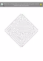 Vorschau - Arbeitsblätter - Labyrinthe - Freiarbeitsübung für Grundschüler - Seite 1
