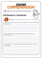 Vorschau - Arbeitsblätter - Reading Comprehension - Christmas in Honduras + Solutions - Seite 3