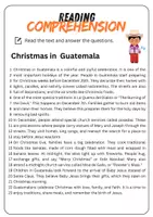 Vorschau - Arbeitsblätter - Reading Comprehension - Christmas in Guatemala + Solutions - Seite 1
