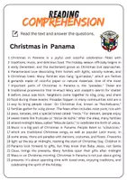 Vorschau - Arbeitsblätter - Reading Comprehension - Christmas in Panama + Solutions - Seite 1