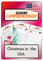Vorschau - Arbeitsblätter - Reading Comprehension - Christmas in the USA + Solutions - Deckblatt