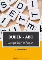 Vorschau - Arbeitsblätter - Duden - ABC: witzige Wörter finden - Deckblatt