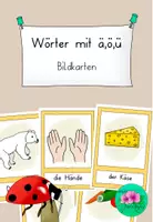 Vorschau - Bildkarten - Umlaute Bildkarten - Wörter mit ä ö ü - Deckblatt