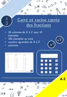 Aperçu - Feuilles d'exercices - Carré et racine carrée des fractions | mathématiques | 26 colonnes - Page de couverture
