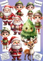 Vorschau - Mal- und Bastelvorlagen - Materialpaket: Cliparts/ Doodles Weihnachten Winter - Seite 1