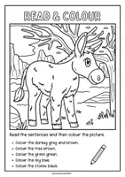 Vorschau - Arbeitsblätter - Read and Colour Farm Animals Ausmalbilder - Seite 3