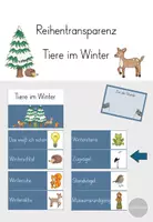 Vorschau - Unterrichtsreihen - Tiere im Winter - Reihentransparenz Klasse 1-2 - Deckblatt