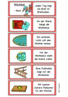 Vorschau - Stationenlernen - Lesespiel Lesedomino Klasse 1, Klasse 2, DaZ Deutsch Weihnachte Wichtel - Seite 3