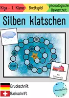 Vorschau - Spiele - Gesellschaftsspiel: Silben klatschen im Winter (phonologische Bewusstheit) - Deckblatt