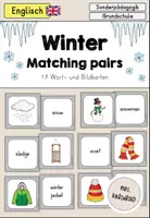 Vorschau - Spiele - Winter & Winter clothes Merkspiel matching pairs - Englisch - Deckblatt