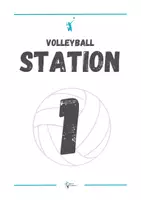 Vorschau - Stationenlernen - Volleyball ⎮ Stationsnummern für Stationsarbeiten im Sportunterricht - Seite 1