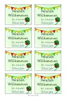 Vorschau - Bildkarten - Erster Schultag Kärtchen- neutral - Seite 1