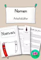 Vorschau - Arbeitsblätter - Nomen Arbeitsblätter- differenziert - effektiv Nomen lernen - Deckblatt