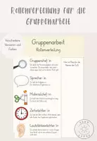 Vorschau - Merkblätter - Aufgabenverteilung für die Gruppenarbeit - Deckblatt