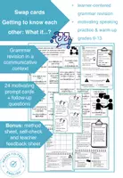 Vorschau - Arbeitsblätter - Mingle if-clauses: Conversation starters - getting to know each other - Deckblatt