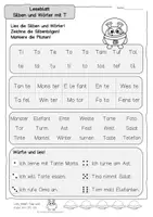 Vorschau - Arbeitsblätter - Lesen lernen mit Karibu 1 (Version 2016) – Leseblätter in deutscher Druckschrift (Teil 2) | Lesetraining & Arbeitsblätter für die 1. Klasse - Seite 2