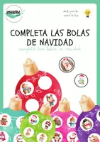 Vista previa - Tarjetas / Manipulativos - COMPLETA LAS BOLAS DE NAVIDAD - Portada