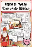 Vorschau - Arbeitsblätter - Miniheft: Rund um den Nikolaus (Lesen & Malen) - Deckblatt