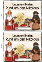 Vorschau - Arbeitsblätter - Miniheft: Rund um den Nikolaus (Lesen & Malen) - Seite 1