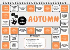 Vorschau - Spiele - Autumn Conversation Board Game English Games 5h to 6th - Seite 1