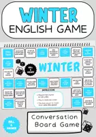 Vorschau - Spiele - Winter Conversation Board Game English Games 5th to 6th Grade - Deckblatt