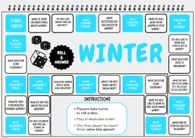 Vorschau - Spiele - Winter Conversation Board Game English Games 5th to 6th Grade - Seite 1