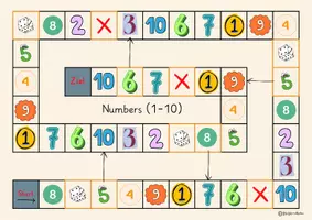 Vorschau - Spiele - Vokabelspiel zum Thema "Numbers (1-10)" (Sally 3 - Ausgabe Bayern) - Seite 1