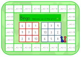 Vorschau - Stationenlernen - Bingo Malreihe von 2 | Einmaleins - Seite 2