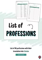 Vista previa - Unidades / Secuencias / Situaciones de Aprendizaje - List of 80 professions in english (with translation to Catalan) - Portada
