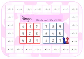 Vorschau - Stationenlernen - Brettspiel Bingo Malreihe von 3 | Einmaleins - Seite 2