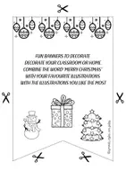 Vista previa - Manualidades / Dibujos para colorear - CHRISTMAS decoration banners - página 1
