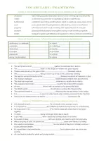 Vorschau - Arbeitsblätter - Vocabulary Worksheet Traditions (Unit 4 in way2go! 6) - Seite 1
