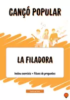 Vista previa - Hojas de trabajo - Cançó catalana "La Filadora" (inclou exercicis + fitxes) - Portada