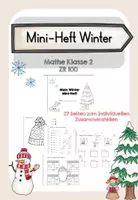 Vorschau - Arbeitsblätter - Winter Mini-Heft - Klasse 2 (Mathe) - Deckblatt
