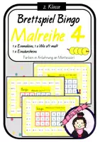 Vorschau - Stationenlernen - Brettspiel Bingo Malreihe von 4 | Einmaleins - Deckblatt