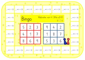 Vorschau - Stationenlernen - Brettspiel Bingo Malreihe von 4 | Einmaleins - Seite 2