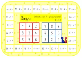 Vorschau - Stationenlernen - Brettspiel Bingo Malreihe von 4 | Einmaleins - Seite 3