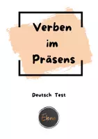 Vorschau - Fördermaterial/Inklusion - Verben im Präsens - Deckblatt