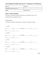 Vorschau - Fördermaterial/Inklusion - Verben im Präsens - Seite 1