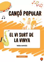 Vista previa - Tarjetas / Manipulativos - Cançó catalana "El vi surt de la vinya" (amb preguntes) - Portada