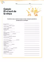 Vista previa - Tarjetas / Manipulativos - Cançó catalana "El vi surt de la vinya" (amb preguntes) - página 1