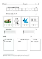 Vorschau - Arbeitsblätter - Test zum Buchstaben V - Seite 1