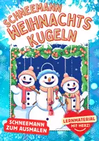 Vorschau - Arbeitsblätter - Ausmalbilder Schneemann - Deckblatt