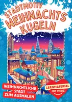 Vorschau - Arbeitsblätter - Weihnachtskugeln Stadt Motiv Weihnachten Christbaumkugeln - Deckblatt