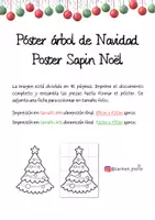 Vista previa - Hojas de trabajo - Poster Navidad para colorear: árbol de navidad - Portada