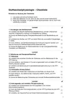Vorschau - Merkblätter - Stoffwechsel der Zelle - Checkliste - Seite 1