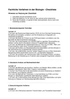 Vorschau - Prüfungsvorbereitung - Biologische Verfahren - Checkliste - Seite 1