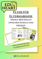 Vorschau - Anderer Materialtyp - Flyer zum Elternabend 6. Klasse: Thema Zwischen Schule und Freizeit - Deckblatt