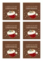 Vorschau - Bildkarten - Grußkarte – Nikolausgruß | Weihnachtsmütze – 2 Versionen (braun) - Seite 2