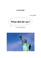 Vorschau - Text - What did she say? - A short play - Deckblatt